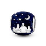 2025 Hot Sale Charms Bead 925 Sterling Silver Pink Butterfly Luminous Firefly Dangle Fit Bangle Bracelet Necklace DIY Jewelry