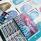 SUPERVISION Mica Layered Watercolor Pigment 10 Colors 1ML Pearlescent Chameleon Precipitation Color Master Painting Art Supplies