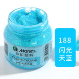 Dazzling Fluorescent Textile Fiber Acrylic Paint Single Bottle 50ml Colorful Painting Clothes Dye Waterproof Graffiti Diy