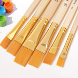 oil paintbrush Set of 6 hook pens Art acrylic brushes paintbrush brush brush set durable brush