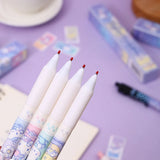 Sanrio 24pcs Gel Pen 0.5mm Carbon Black Laser Blind Box St Head Quick Drying Pressing School Supplies Writing Stationery