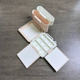 AOOKMIYA Portable Watercolor Palette 9/16/24 Grid Paint Box Washing Bucket Set 3D Printing Foldable Travel Painting Art Supplies