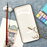 AOOKMIYA Ceramic Watercolor Palette Square/rectangular Color Mixing Palette Easy To Clean Paint Pallet Painting Art Supplies