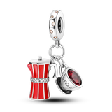 2025 Hot Sale Charms Bead 925 Sterling Silver Pink Butterfly Luminous Firefly Dangle Fit Bangle Bracelet Necklace DIY Jewelry