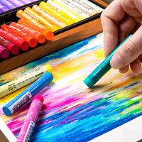 AOOKMIYA ART+ Creative Gifts MUNGYO Artist Oil Pastel Set 72/120Colors Soft Wooden Box Crayon Artist/Master Grade Graffiti Painting Art Drawing Supplies