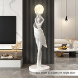 Modern Abstract Feather Girl Art Sculpture Home Decor Ornament Large Size Figure Statue LivingRoom Floor Decor Resin Crafts Gift