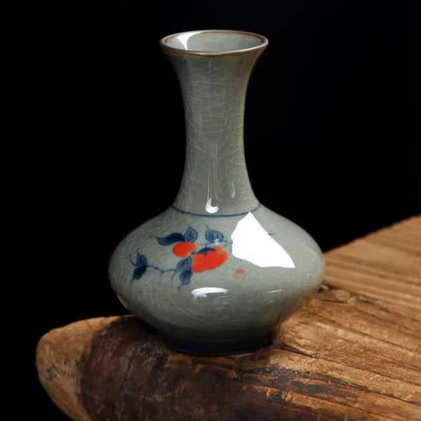 Vintage Small Vase Ceramic Hydrophilic Desktop Flower Arrangement Mini Accessory Flower Planter