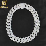 Good Quality 22mm Bubble Pave Setting 6 Rows CZ Cuban Link Chain Fashion Hip Hop Jewelry Cubic Zirconia Necklaces Mens Luxury