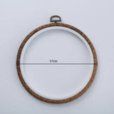 AOOKMIYA Imitated Wood Round,Oval Different Size Decorative Cross Stitch Hoop Ring Frame Embroidery Frame Circle Hanging Arts Ornament