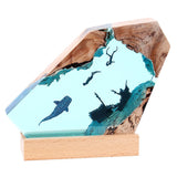 AOOKMIYA ART+ Creative Gifts New Creative Indoor Bedroom Office Table Decorations Ocean Art Crafts Luminous Tabletop Lamp Custom Epoxy Resin Night Light Gift