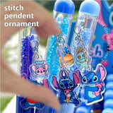 Stitch 36Pcs Gel Pen Cartoon Set Disney Cute Doll 0.7mm Black Diamond Pendant Acrylic Twist Pen Students Learn Stationery