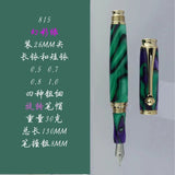 Fulin 812 Resin NO.5 Nib Fountain Pen Professional Hand-polished Long Knife Nib Office Business Writing Stationery Gifts