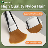 AOOKMIYA Marie's 12pcs Nylon Hair Filbert Brushes Kit for Oil,Acrylic,Gouache,Rocks,Watercolor,Crafts,Models,Canvas for Artists,Adults