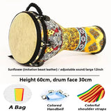 AOOKMIYA Large 12 Inches Djembe Drum Imitation Animal Skins Adult African Drums PVC Tambourine Portable Musical Instruments Percussion AOOKMIYA.COM