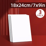 AOOKMIYA 3 Pack Canvas Panels, Blank Board Panels for Acrylic, Oil, Watercolor, Tempera Painting,Primed Acid-Free for Students,Adults