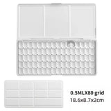 AOOKMIYA Empty Palette Watercolor Pigment Plastic Packaging Box 24/48 Grid Watercolor Storage Box Student Paint Pallet Art Supplies