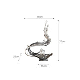 AOOKMIYA ART+ Creative Gifts Home Decor Creative Wave Statue Decoration Living Room Large Floor Ornaments Hotel Lobby Abstract Handicraft Sculpture Ornaments