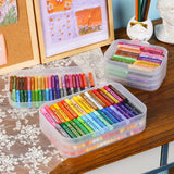 Art Plastic Tray Movable Stackable Shallow Tray Oil Painting Stick Storage Tray Children's Toy Storage Tray Desktop Organizer