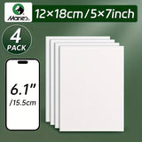 AOOKMIYA 5x7in 2/4/6pcs Canvas Board Bulk,Art Painting White Blank Canvas Panels for Acrylic,Gouache,Oil,Painting,Drawing,Flow Pouring