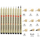 Manga Markers Needle Pen Art Hand-painted Hook Line Pen Sketch Pens Stationery Set Art Supplies School Supplies Art Sakura Pen