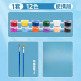 AOOKMIYA Acrylic Pigment Set 3ml 12 Color Watercolor Painting Pigment Set Art Stone Ceramic Painting Color Paint With Built-In Brush AOOKMIYA.COM