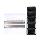 Art Metal Watercolor Tin with Fold-Out Palette, Large Watercolor Tray Palette with 52 Empty Watercolor Half pan for Artist