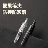 Deli 4pcs 0.5mm Black Ink Quick-drying Gel Pen Stationery Signing Pen Gift Office Supplies School Student Supplies