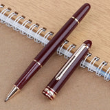Quality M B 163 Black Ballpoint Rollerball Pen Platinum Coated Metal Ultra Black White Gel Pen for Writing