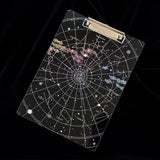Starry Sky Series Writing Board Clip Kids Stationery A4 Paper Acrylic Pad Splint Transparent Feather Clipboard School Supplies