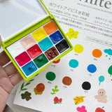 AOOKMIYA WINSOR&NEWTON Opaque Designer Watercolor Artist 12 Color 1ML Solid Gouache Set Professional Beginner Student Cute Art Supplies