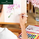 AOOKMIYA 24/36/48 Colors Faber Castell Watercolor Paint Set in Portable Case With Water Brush Pens and Sponge For Beginners Professionals AOOKMIYA.COM