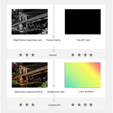 New Colorful City Scratch Painting Night Scene DIY Painting and Scraping Paper Set Bring A Pen A Birthday Present