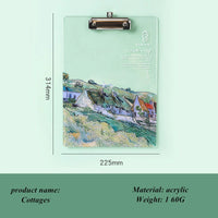 Transparent acrylic board clip Wallet Binder High-value Folder Board Test Paper Storage Artifact Students Exam Pad Writing Board