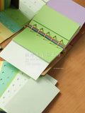 Yimole Design Colored Loose Leaf Inner Page Two Fold Replacement Core A8A7A6 Hand Ledger Student Notebook