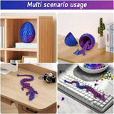3D Printed Dragon Egg Dragon Gift Set Gemstone Ornament Full Articulated Crystal  Collectible Statue for Home Decor decoracion
