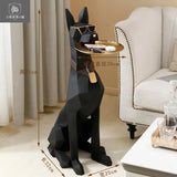 Artistic Large Dog Sculpture 102CM Home Decor Gentleman Pet Statue Living Room Centerpiece Decoración Hogar Buddha Statue