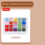 AOOKMIYA 20/36/98 Color Pearlescent Watercolor Paint- Intense Sparkle Light Fastness Metallic Watercolor Paint Set Glitter Solid Pigments  AOOKMIYA.COM
