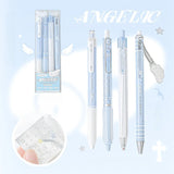 4PC Neutral Pen Series Pearl Angel Pen Cute Angel 4-piece Set Brush Test Pen Student Neutral Pen Student Specific Neutral Pen