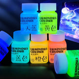 AOOKMIYA 58g/bottle Luminous Acrylic Paint Luminous Waterproof Handmade DIY Bottles Clothes Shoes Fabric Paint Painting Supplies