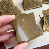 AOOKMIYA Retro Brass Clip Palette Fixed Clip Going Out Sketch Paint Box Hand Account Clip Metal Bill Clip Travel Painting Art Supplies