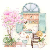 Watercolor Thread Draft  Flower Fragrance Full Path Series Xiongxiong Gathering Series Hand Drawn Color Book Watercolor Paper