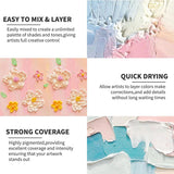 24-Color 60ML Acrylic Paint Set Student Art DIY Graffiti Hand-Painted Spray Paint for Creative Painting Projects