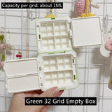 AOOKMIYA 24/48 Grid Portable Watercolor Paint Box Foldable Painting Palette Mini Watercolor Packing Moisturizer Box Travel Art Supplies