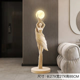 Home Decor Abstract Angel Girl Statues Floor Decor Living Room Large Luminous Girl Figure Sculptures Ornaments Housewarming Gift