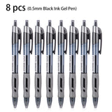 Deli 4/8pcs 0.5mm Black Red Blue Dark Blue Ink Gel Pen Office Supplies Signing Pen School Student Supplies Stationery Gift