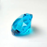 AOOKMIYA 1pcs Crystal Diamond Shaped Paperweight Decorative Cut Glass Giant Gemstone Wedding Christmas Ornament Gifts
