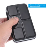 Empty Watercolor Palette Metal Watercolor Tin with 14pcs Half Pans Paint Case with Lid Paint Box for Travel Gouache Oil Painting