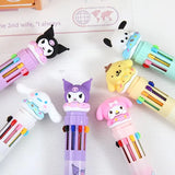 Sanrio Kuromi Ballpoint Pen 36pcs 10-Color Marker  Hello Kitty 0.7mm School Stationery Graffiti Painting Writing Instrument