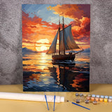 AOOKMIYA Seascape Diy Paint By Numbers Kits 50x70cm Sailboat Coloring By Numbers Handicraft Painting Numbers Modern Arts For Gift