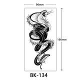 AOOKMIYA Waterproof Flower Temporary Tattoos for Women Black Floral Tattoo Stickers for Hand Arm Body Disposable Fake Tattoo Body Art